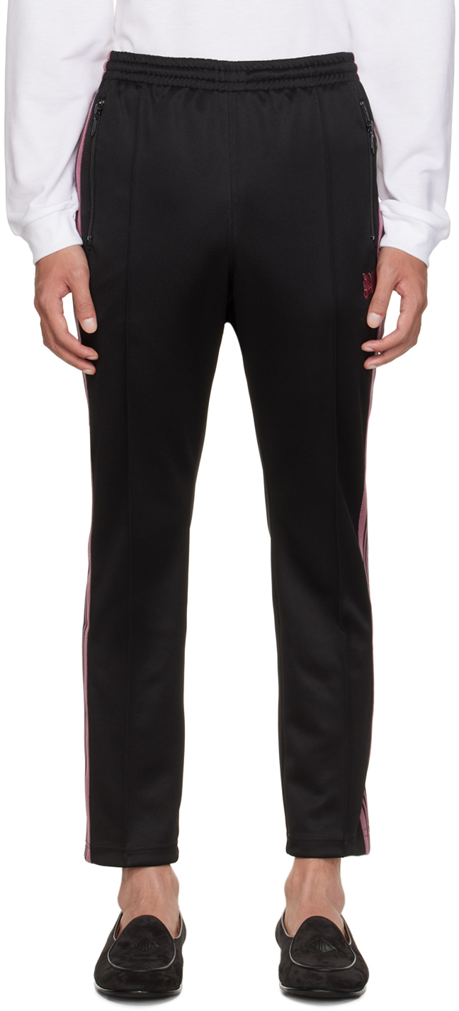 Black Narrow Track Pants by NEEDLES on Sale