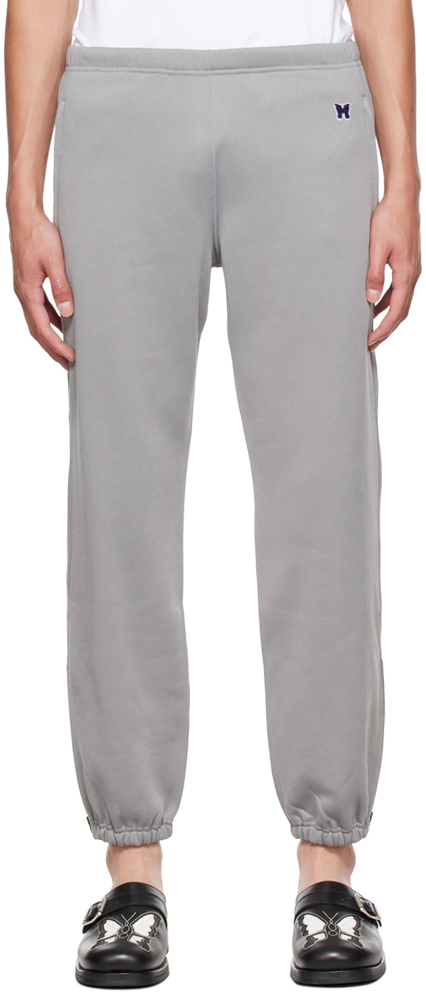 Needles Grey Zip Lounge Trousers In 0050 B-grey