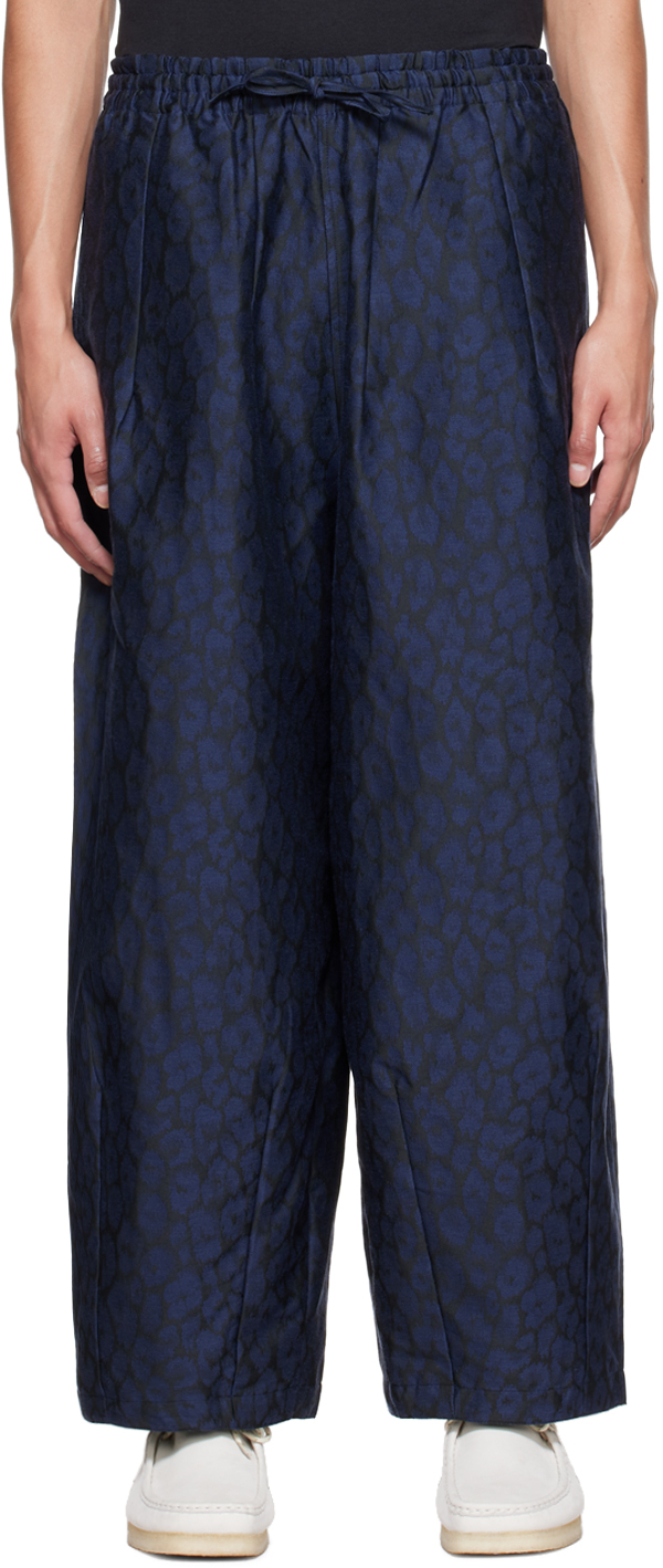 NEEDLES: Navy H.D. Trousers | SSENSE Canada