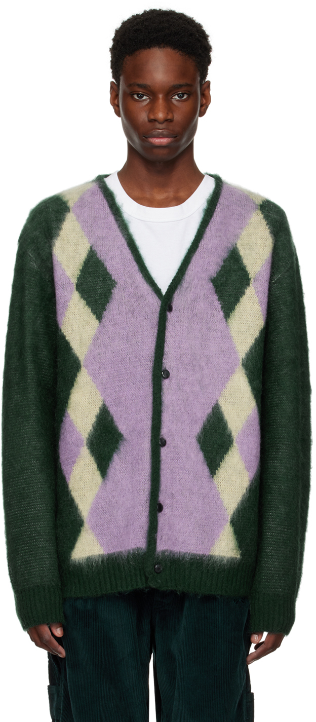 NEEDLES: Green Diamond Cardigan   SSENSE