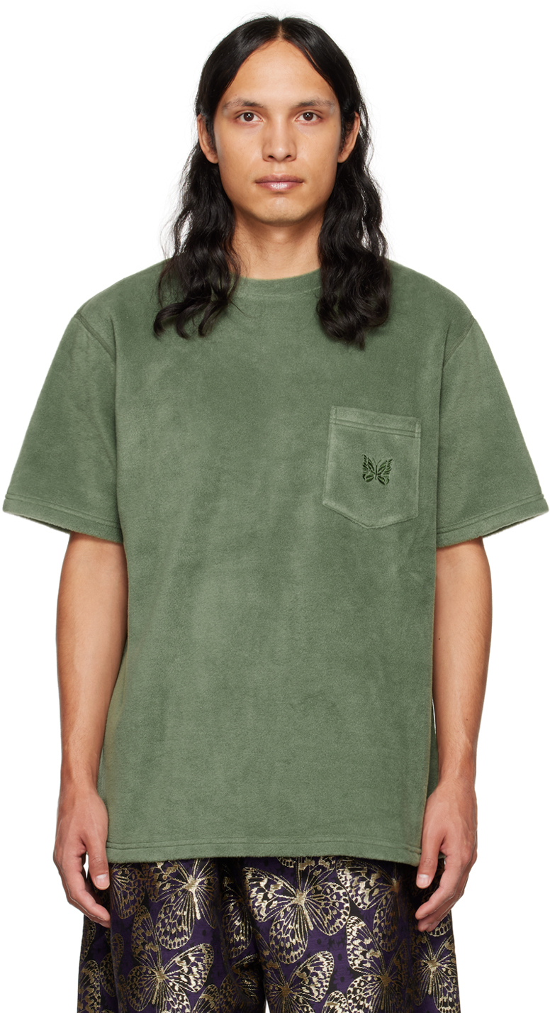 NEEDLES Green Crewneck T-Shirt