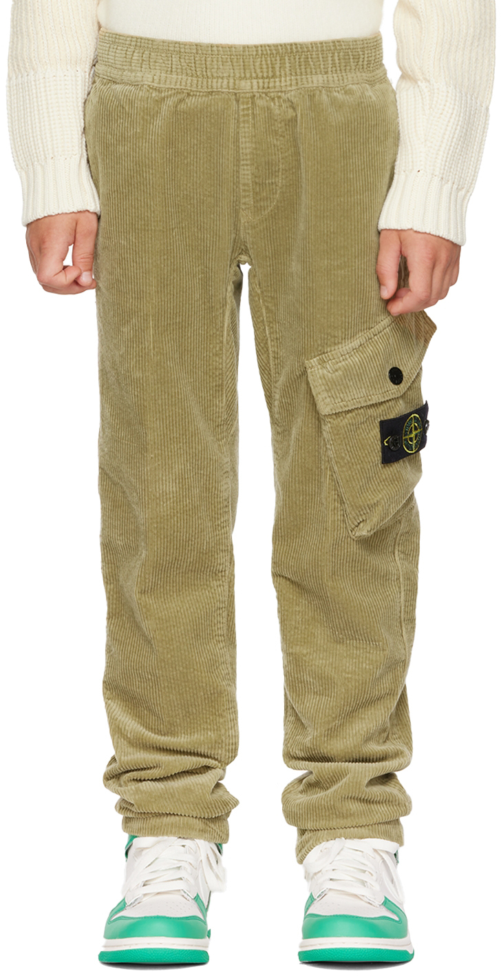 Kids Khaki Cotton Cargo Pants SSENSE Clothing Pants Cargo Pants 