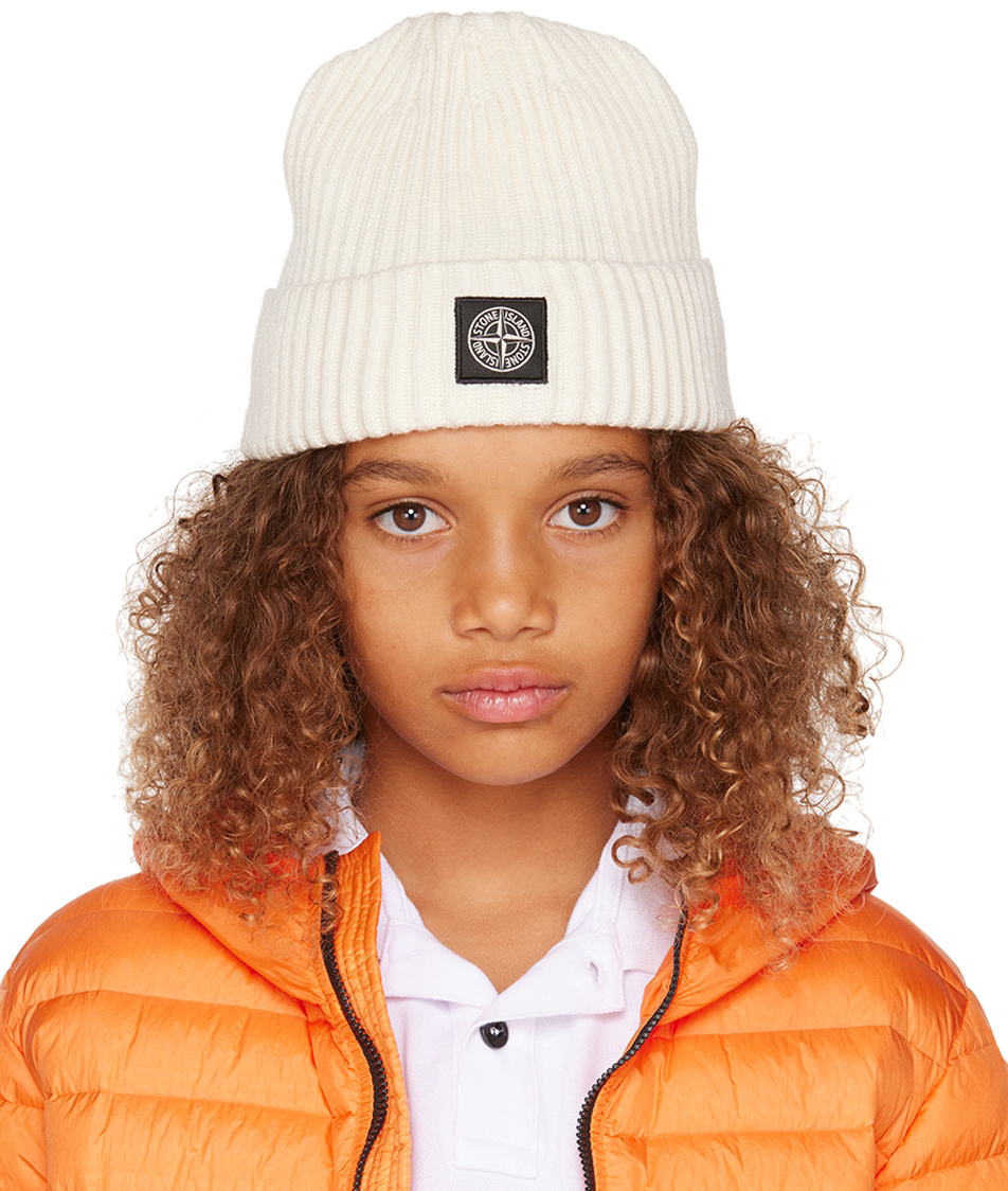 Stone island cheap beanie with patch