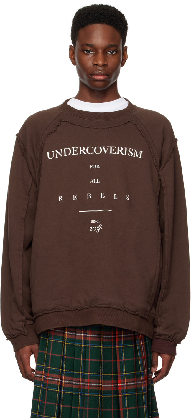 Undercoverism Brown Raw Edge Sweatshirt