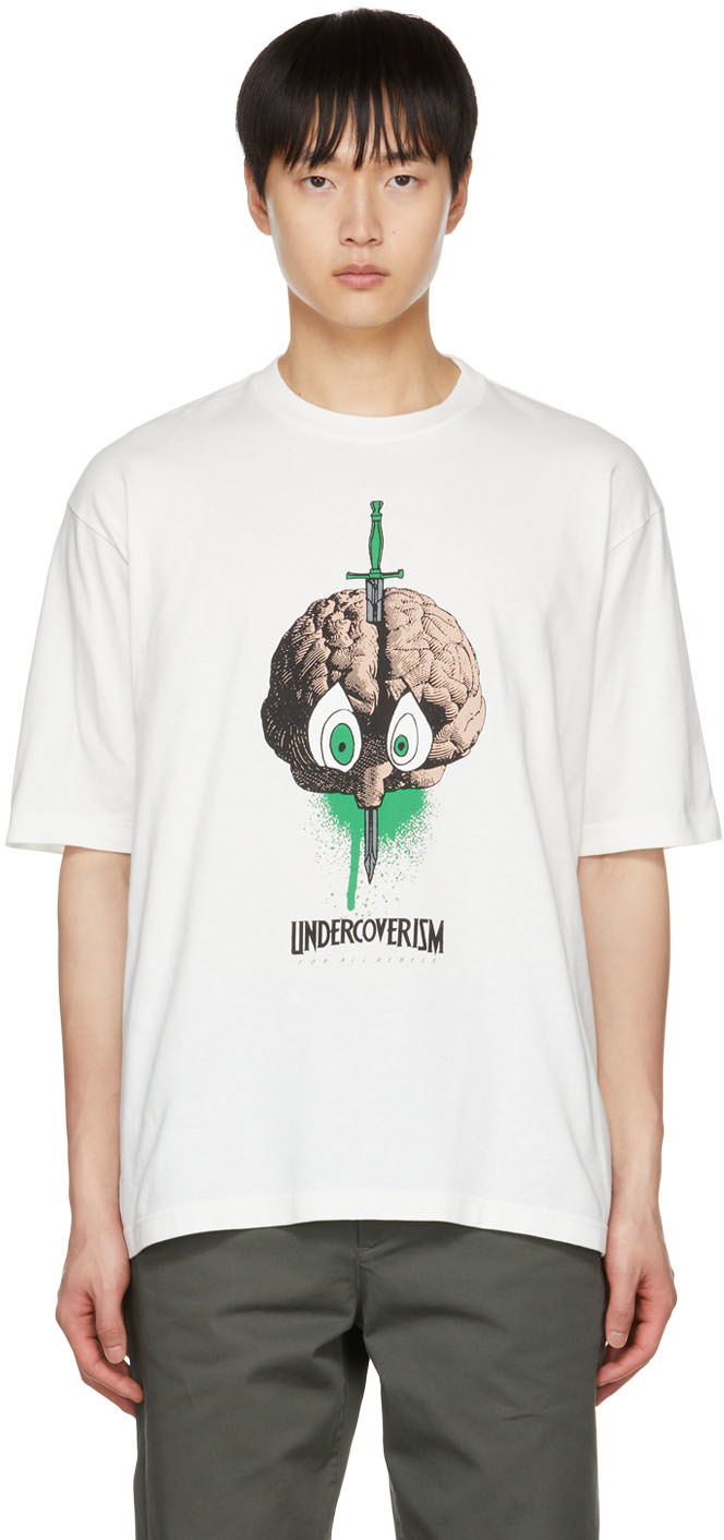 Undercoverism Whtie Graphic Print T-Shirt