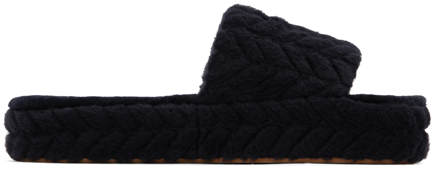 【関税込み】Agnona ネイビー Soft Spazzolino サンダル Agnona Navy Soft Spazzolino Sandals Agnona