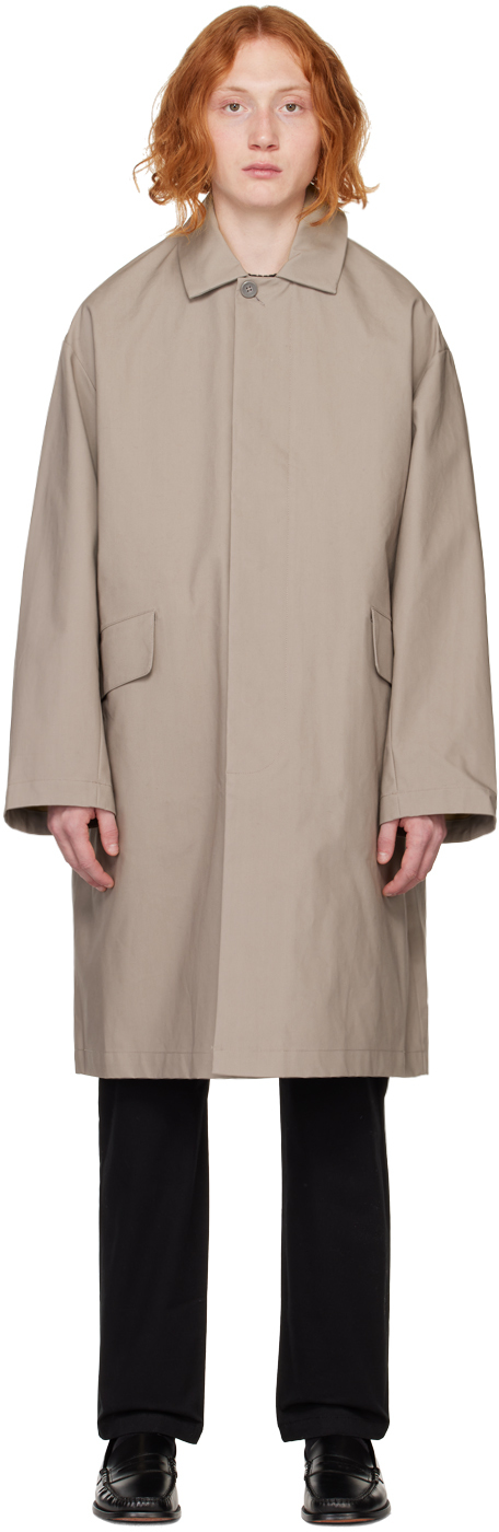 Voor type na school Site lijn Calvin Klein: Gray Mac Coat | SSENSE