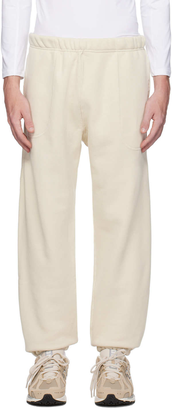 Calvin Klein Off-white Relaxed-fit Lounge Pants In Brown