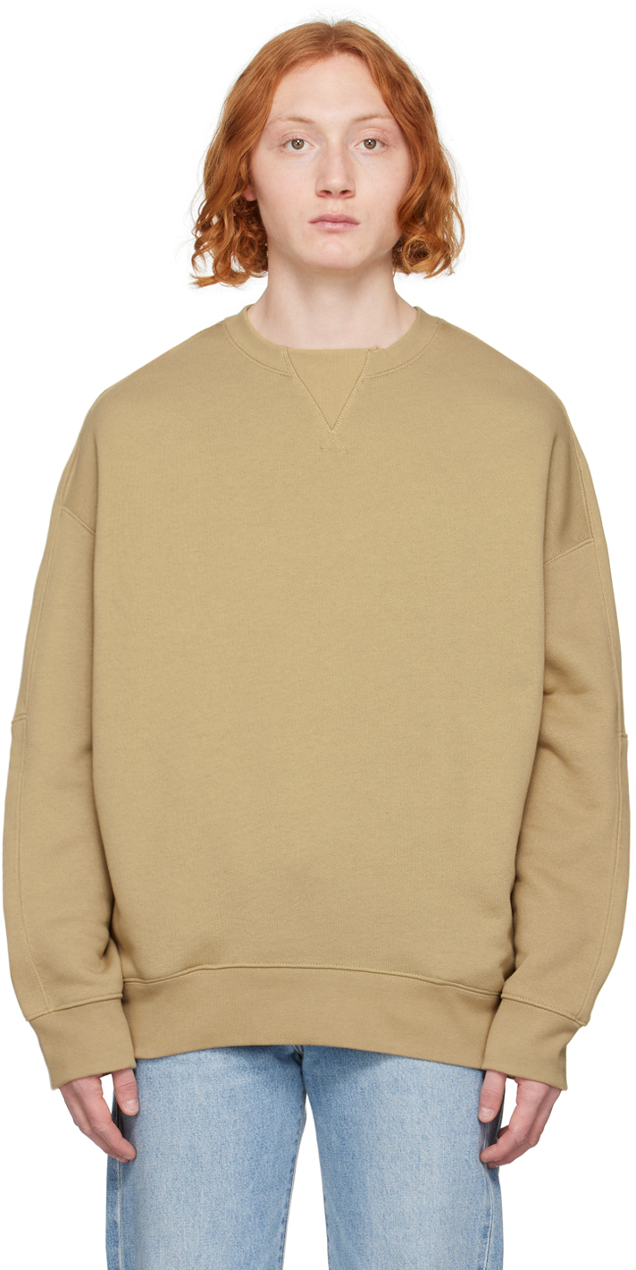 Calvin Klein: Beige Relaxed-Fit Sweatshirt | SSENSE Canada