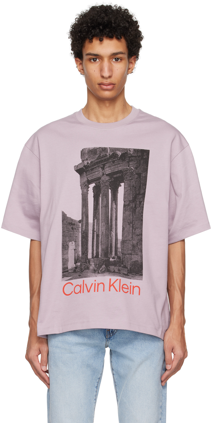 Calvin Klein Purple Ruins Collage T-Shirt