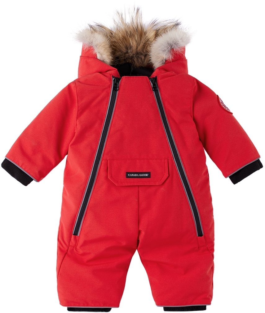 Red 2024 baby snowsuit