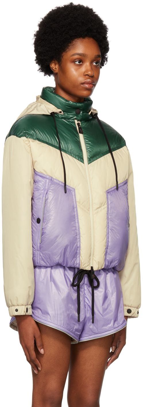 MONCLER OFF-WHITE LEDI DOWN BOMBER JACKET 