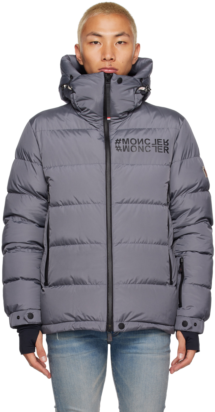 Shop Moncler Grey Isorno Down Jacket In 90g Grey