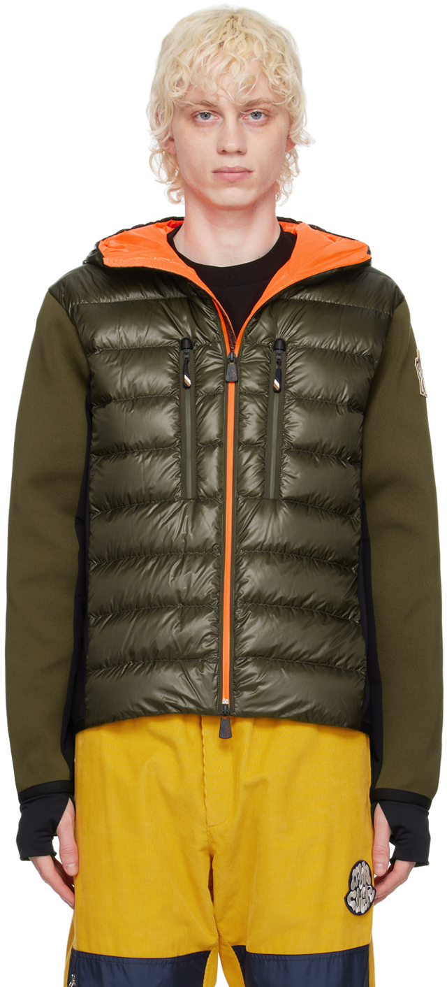 Moncler Grenoble: Green Insulated Down Hoodie | SSENSE UK