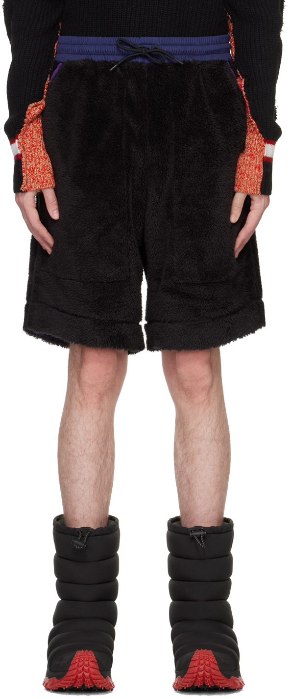 Moncler Black Primaloft Shorts In 999 Black