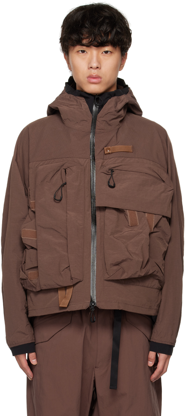 Brown Snug Edition Exclusive Fishing Jacket In Moca