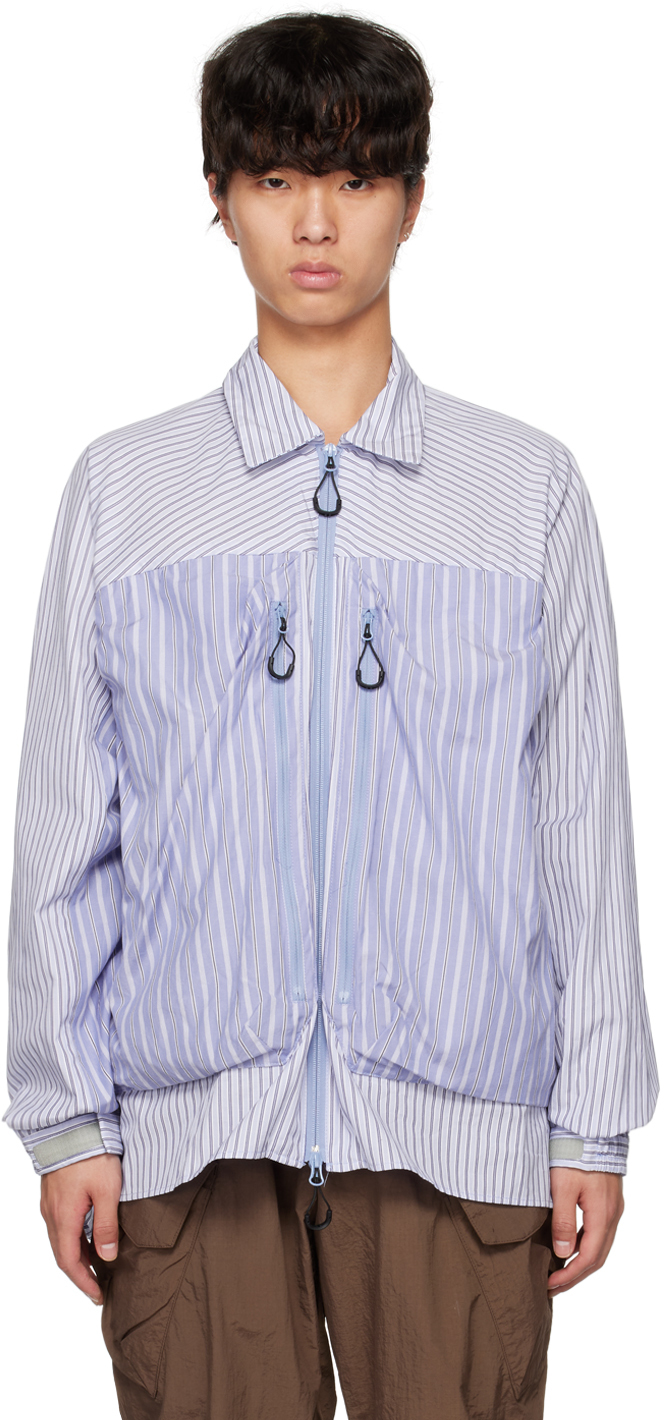 Blue Covered Shirt In Blue Stripe