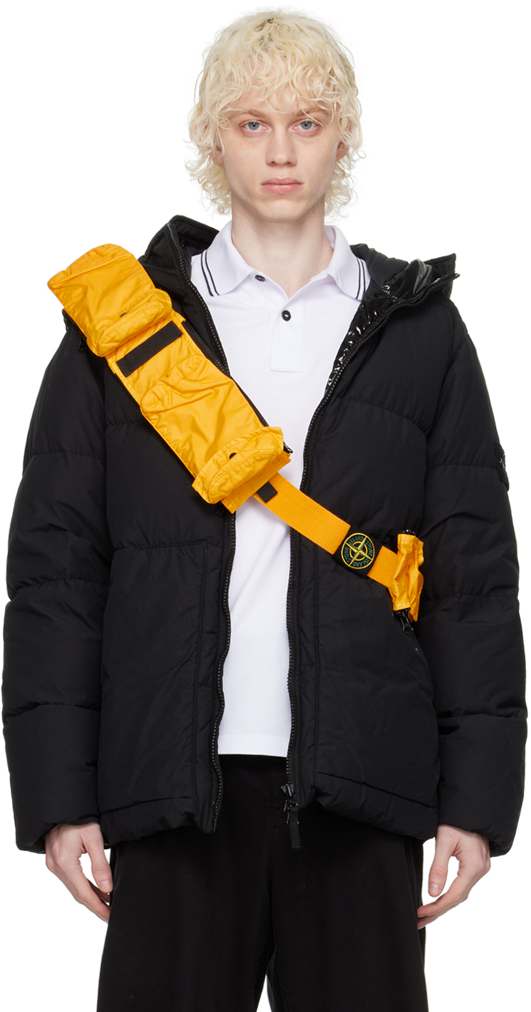 Stone Island Yellow 90170 Shoulder Pouch In V0030 Yellow