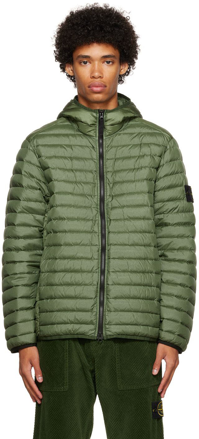 Geavanceerd aflevering timer Green Quilted Down Jacket by Stone Island on Sale
