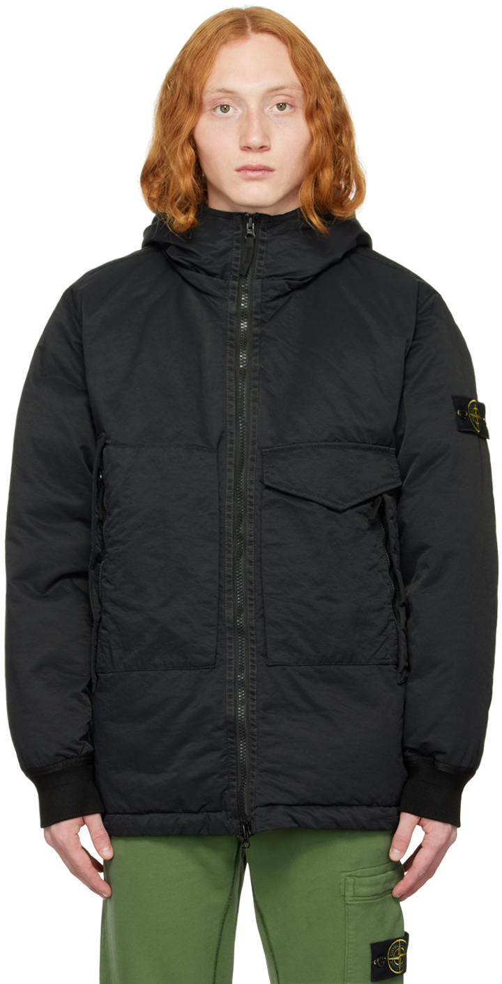 ジャケット・アウター Stone  DOWN JACKET black-opaque-down-jacket.jpg