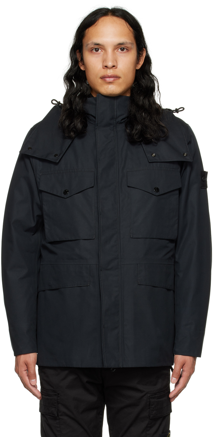 Black Ghost Piece Down Jacket by Stone Island on Sale