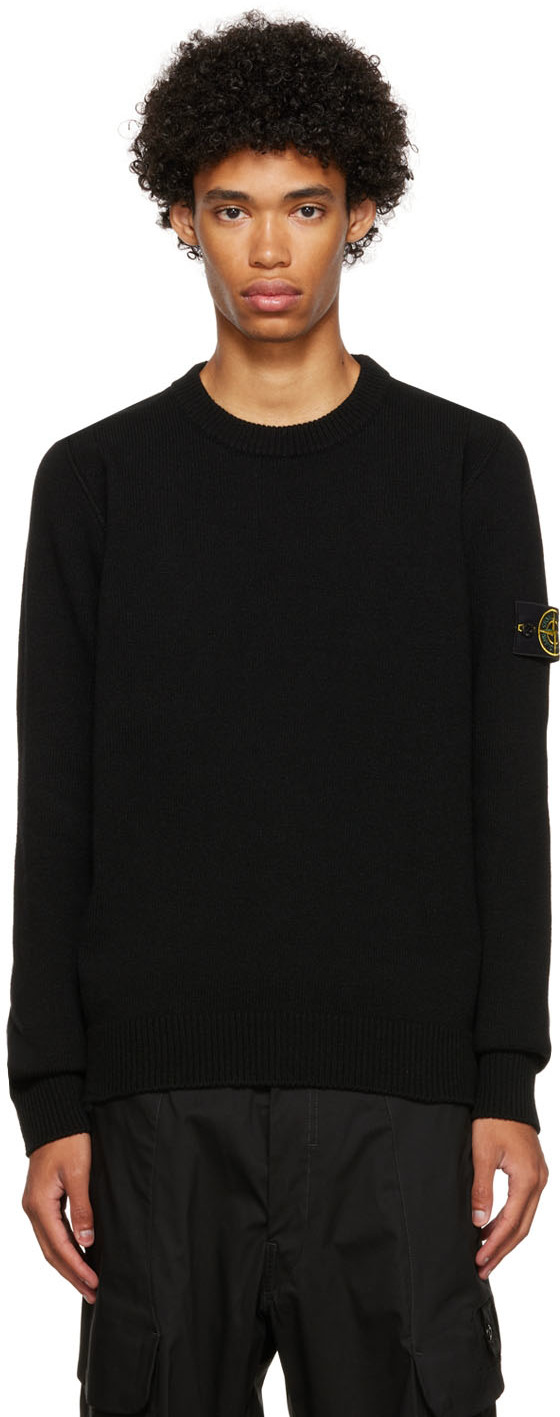 Stone Island: Black Patch Sweater | SSENSE Canada