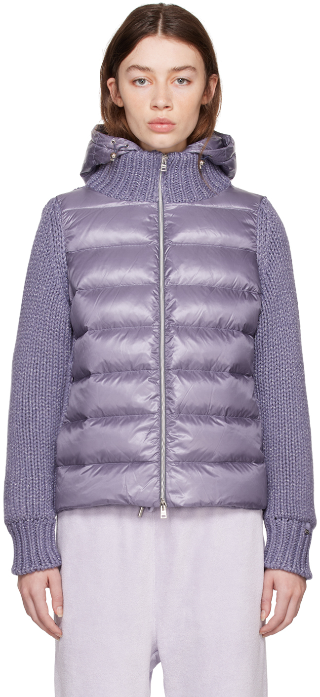 Purple Resort Collection Paneled Jacket by Herno on Sale