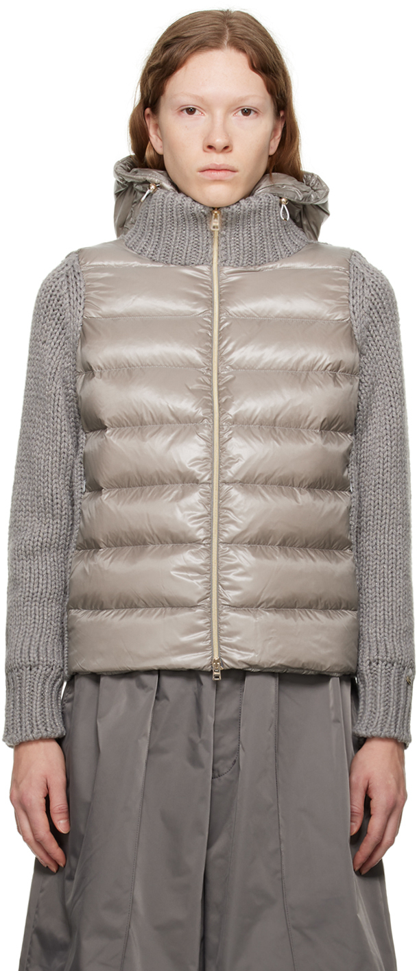 Gray Resort Down Jacket by Herno on Sale