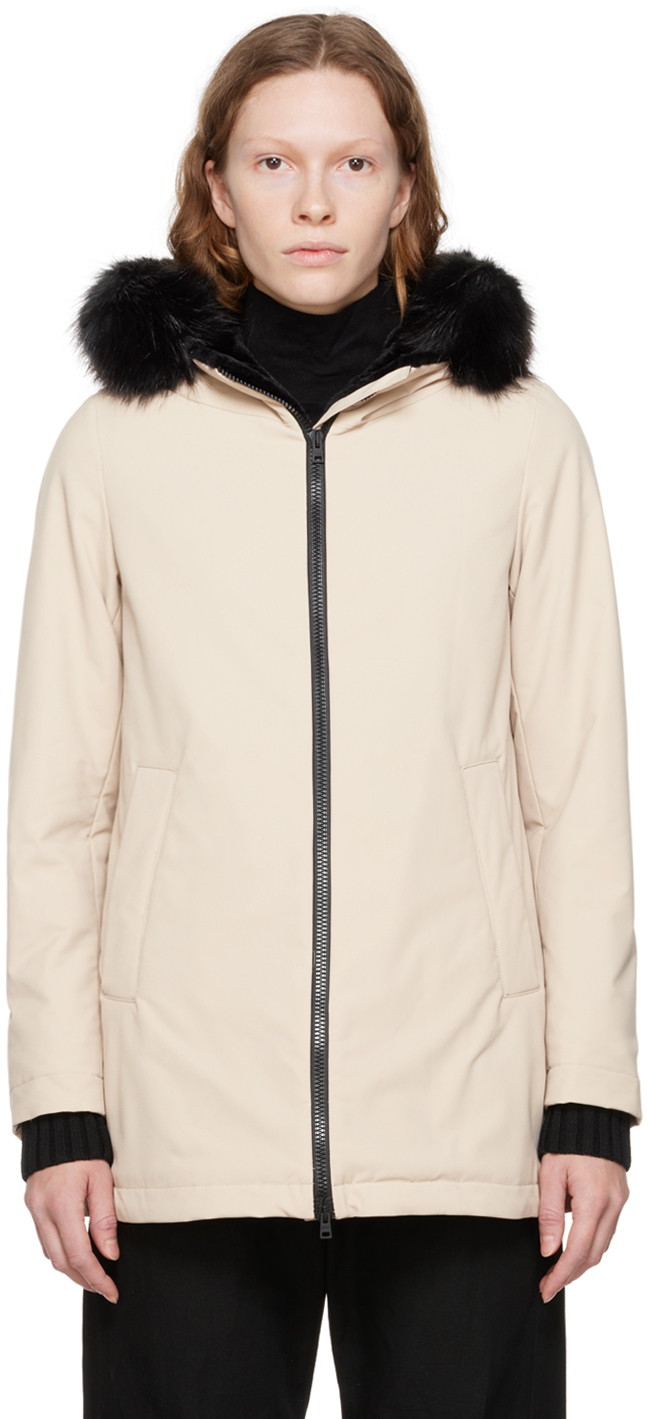 Herno: Beige Insulated Jacket | SSENSE