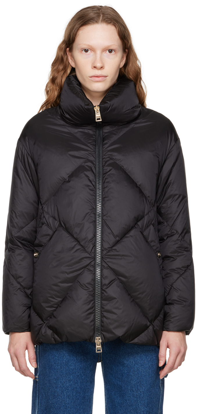 Black Diamond Quilt Down Jacket by Herno on Sale
