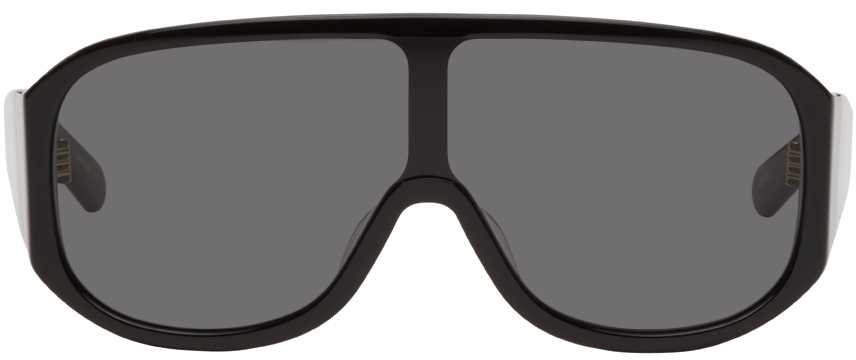 Flatlist Eyewear Black John Jovino Sunglasses In Solid Black / Solid