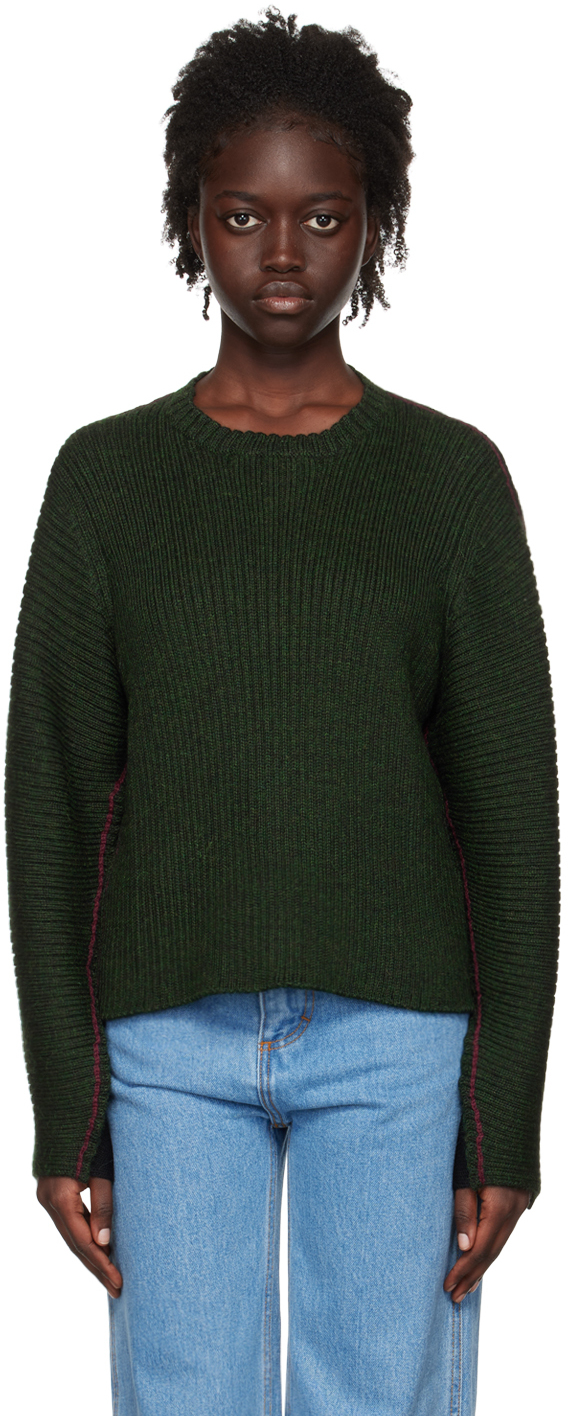 Eckhaus Latta: Green Ash Sweater | SSENSE
