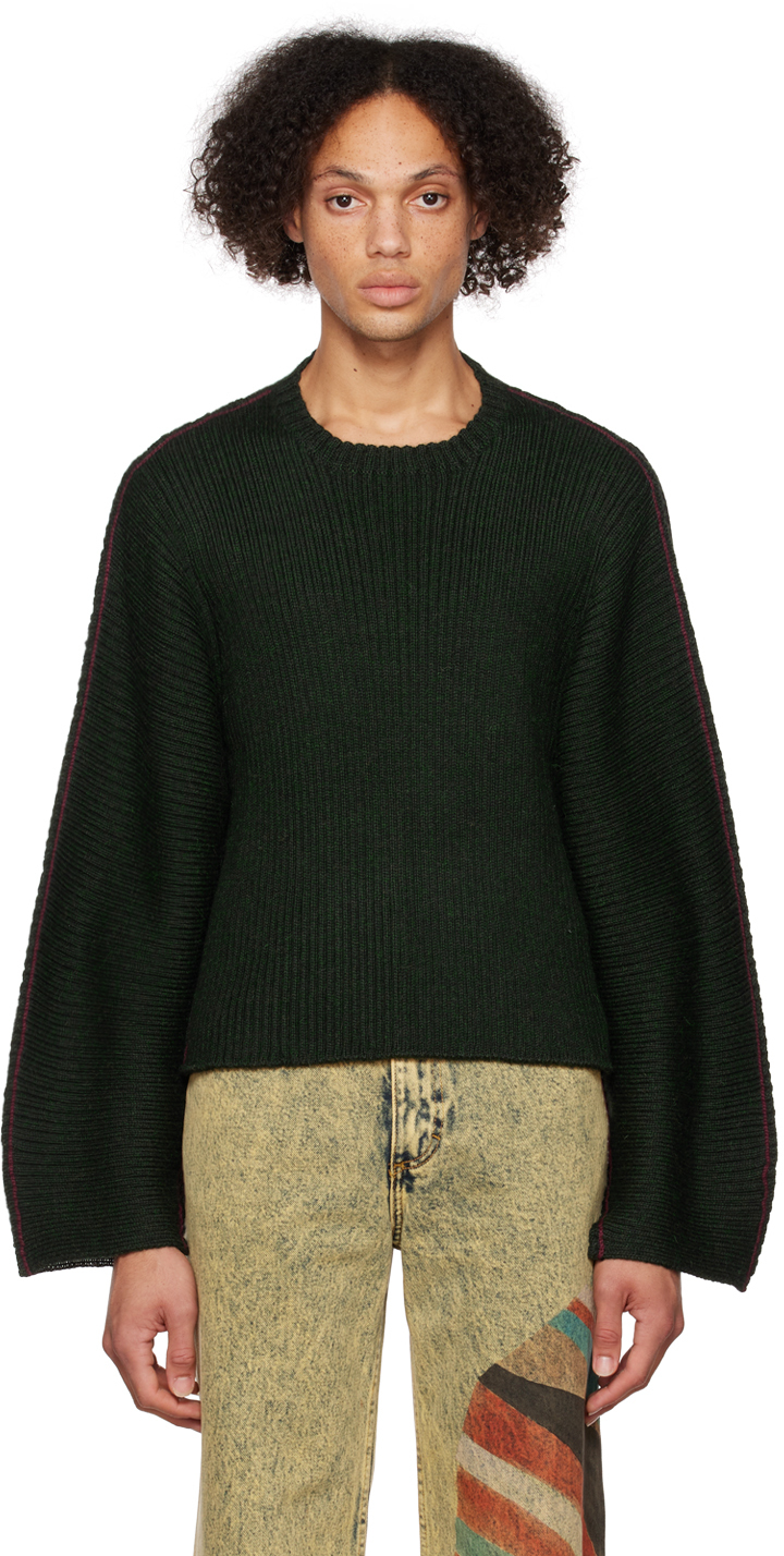 Eckhaus Latta Black & Green Ash Sweater
