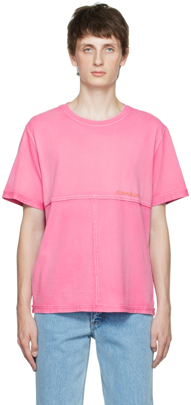 Eckhaus Latta: Pink Lapped T-Shirt | SSENSE