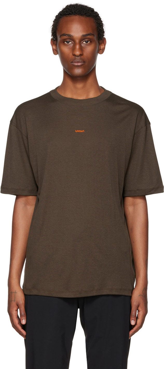 UNNA: Khaki Temple T-Shirt | SSENSE