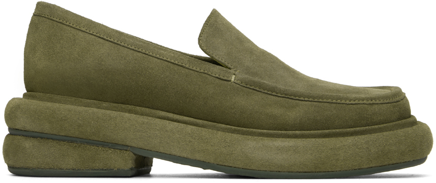 Eckhaus Latta Green Stacked Loafers