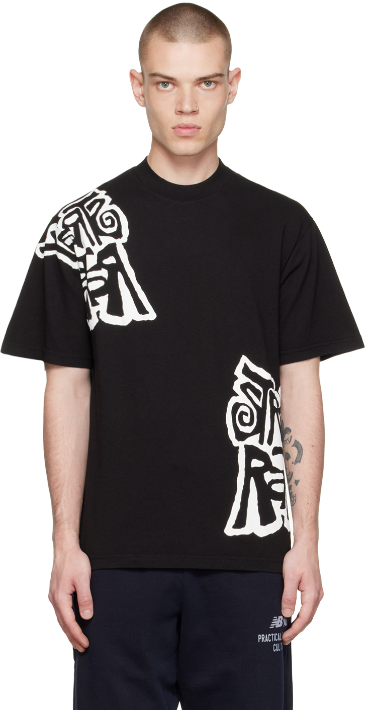Stray Rats: Black & White Funky Logo T-Shirt | SSENSE