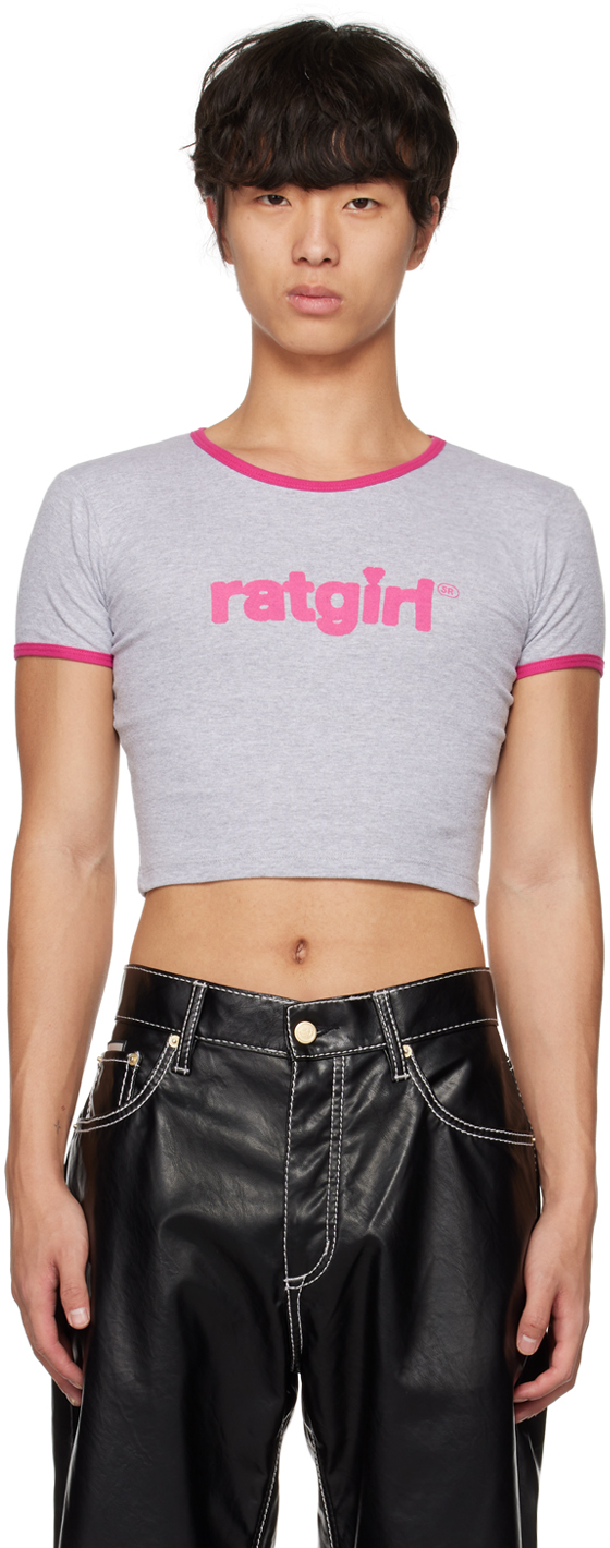 Stray Rats Gray 'ratgirl' T-shirt In Heather