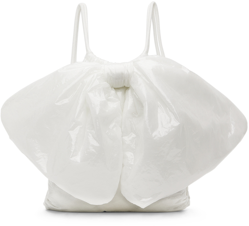 Crlnbsmns Ssense Exclusive Kids White Bow Backpack In Grey
