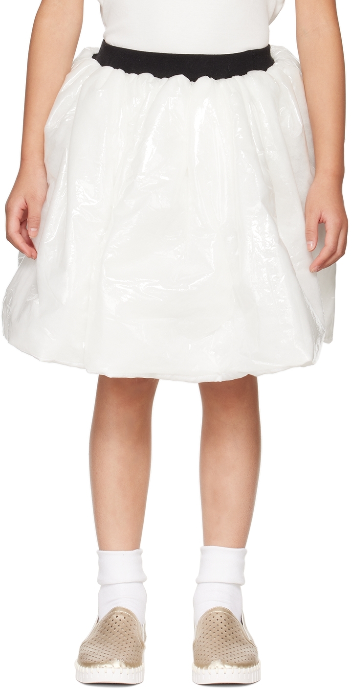 Crlnbsmns Kids White Bubble Skirt In Cloud White Padded