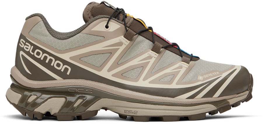 SALOMON KHAKI XT-6 trainers
