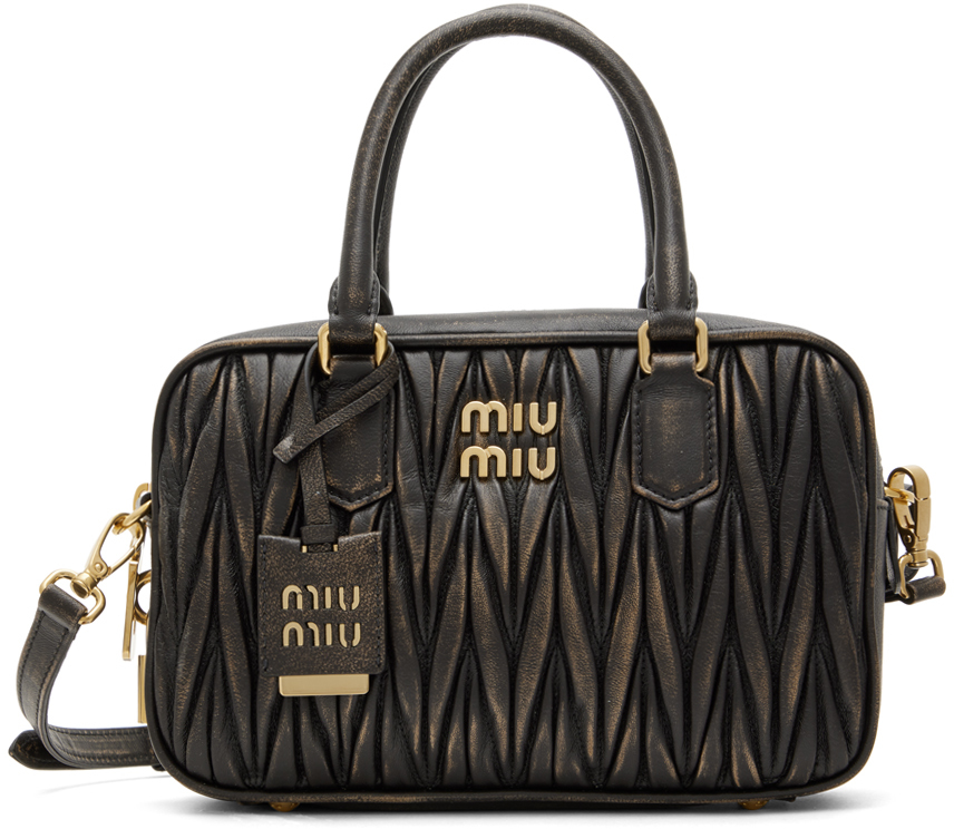 Miu Miu Brown Matelassé Bag SSENSE Canada