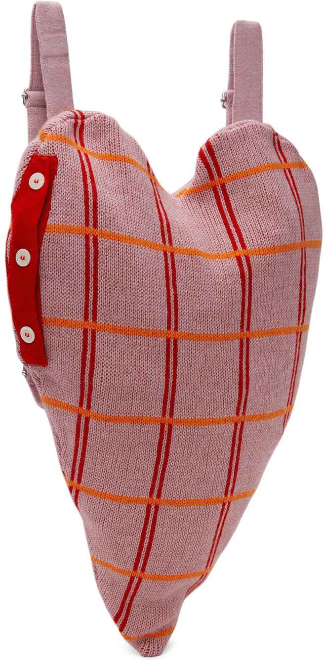 Ligne Noire Kids Pink Heart Bag In Pink