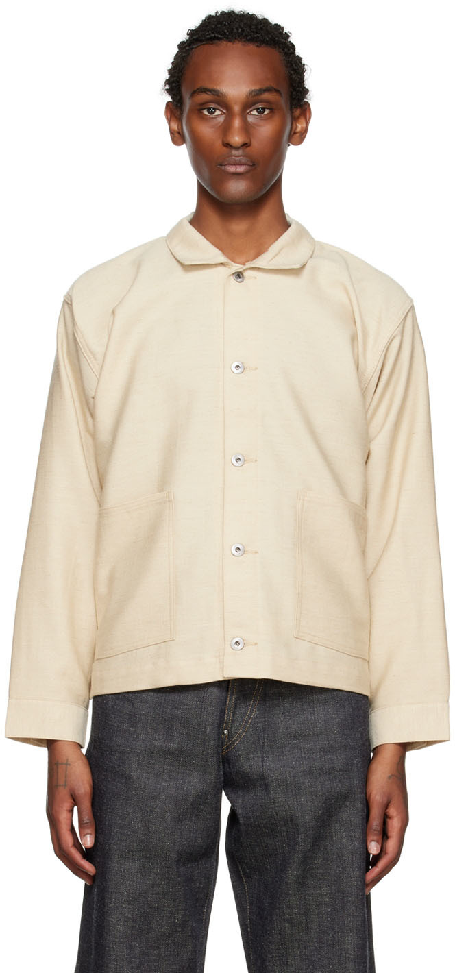 Beige Coverall Jacket by Taiga Takahashi on Sale