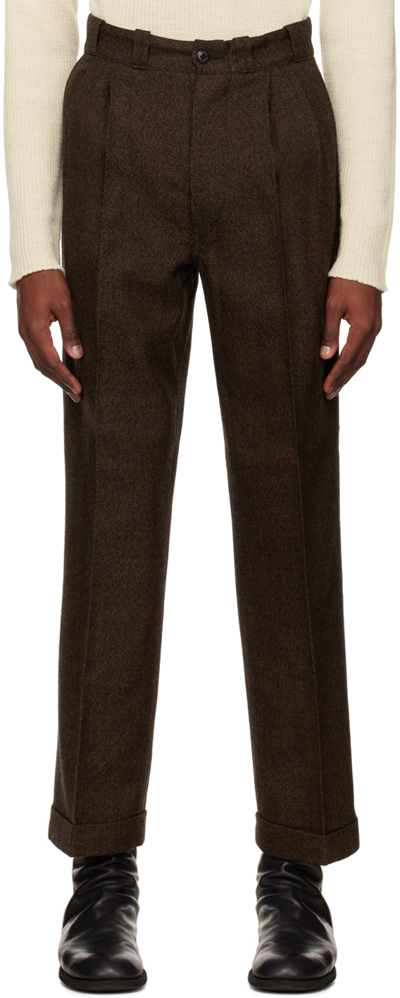 Taiga Takahashi: Brown Lot 201 Work Trousers | SSENSE Canada