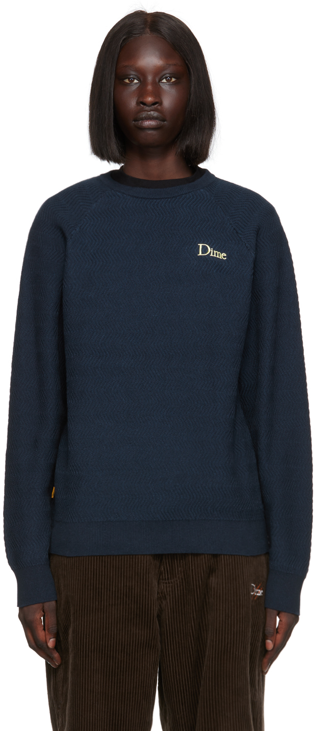Dime Navy Wave Sweater