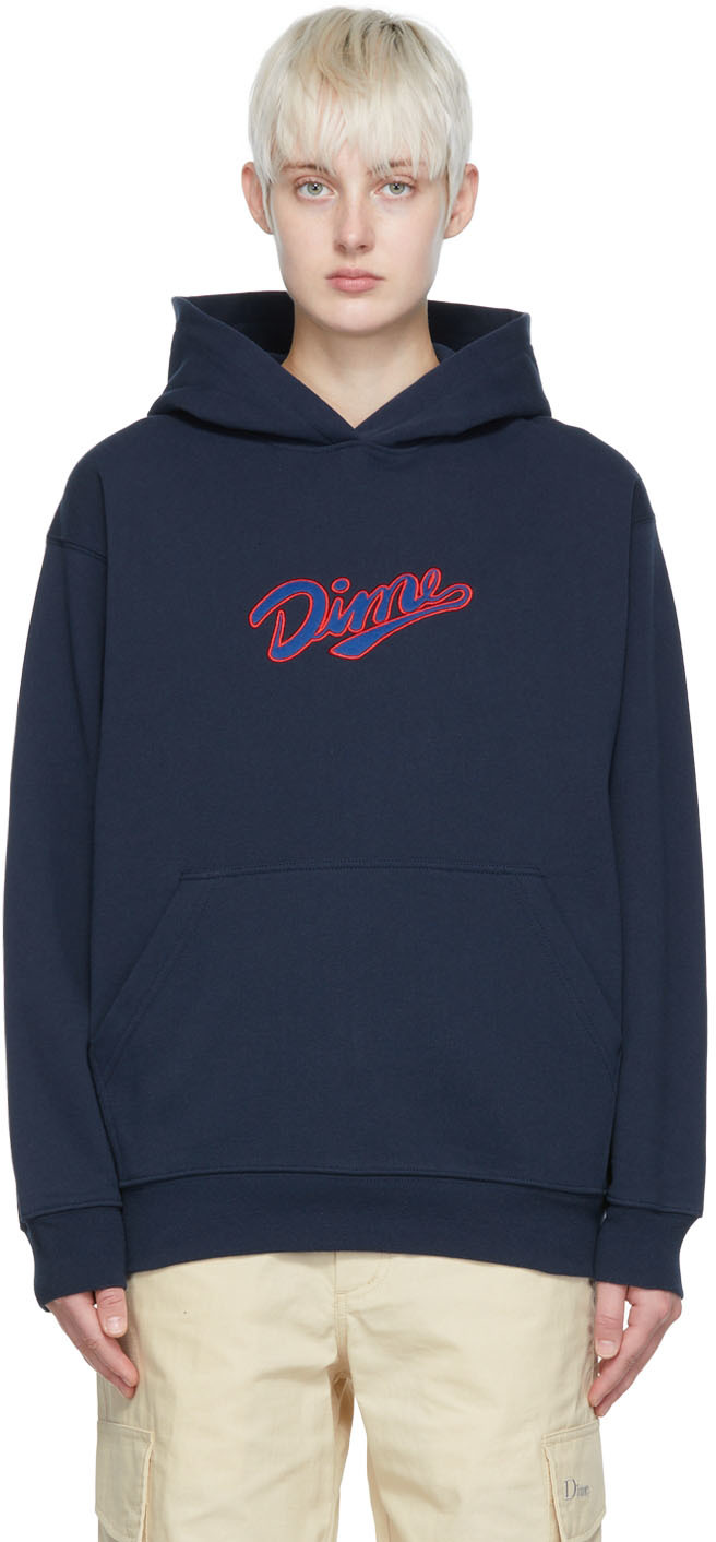 Dime Navy Cotton Hoodie