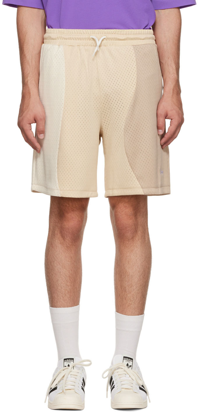 Dime Beige Polyester Shorts