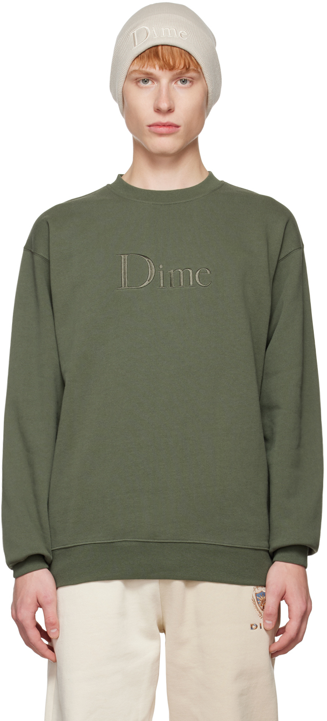 Dime Green Crewneck Sweatshirt SSENSE UK