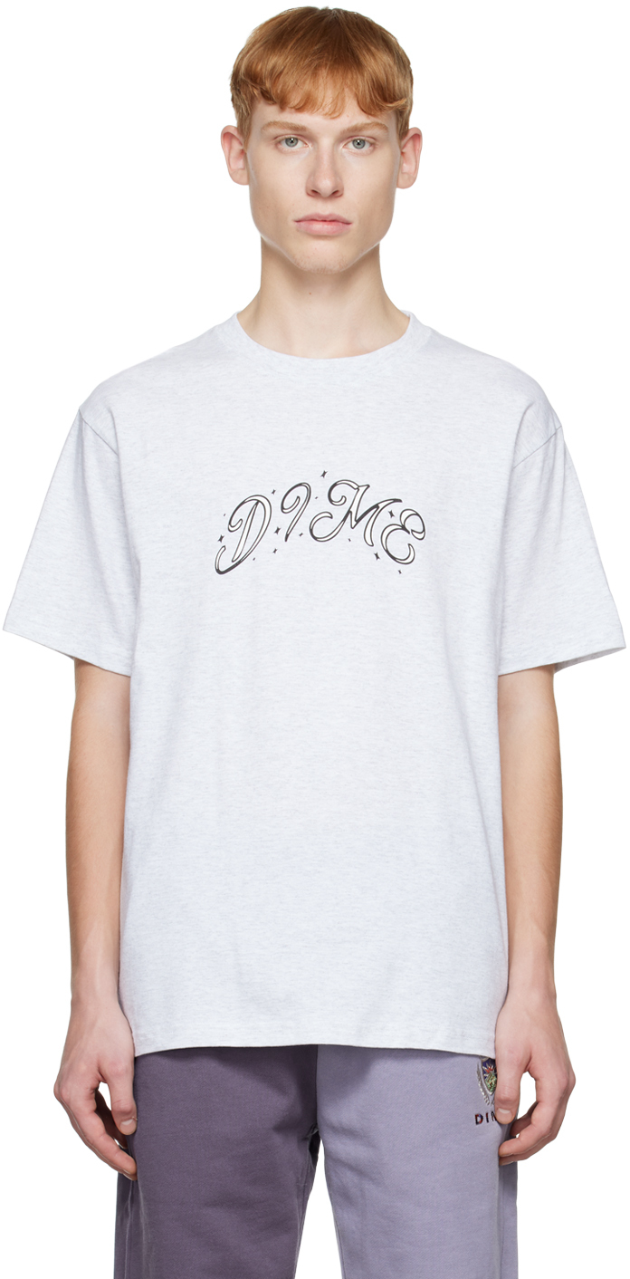 Dime: Gray Sparkle T-Shirt | SSENSE